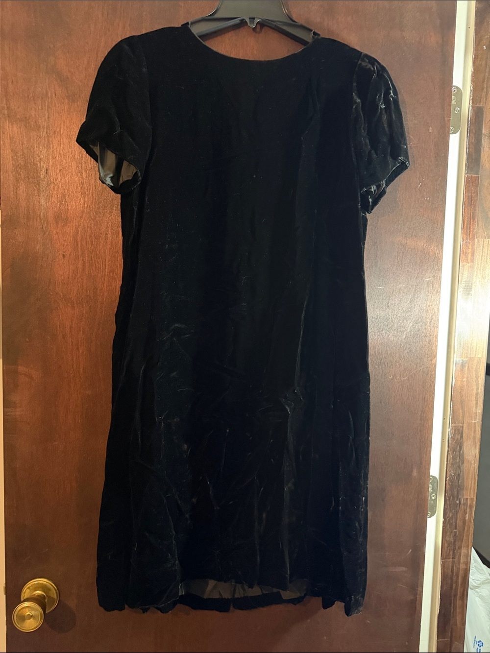 Vintage Liz Claiborne Black Velvet Dress-Size 10